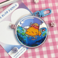 Kirby x Blob Family Iridescent Keychain