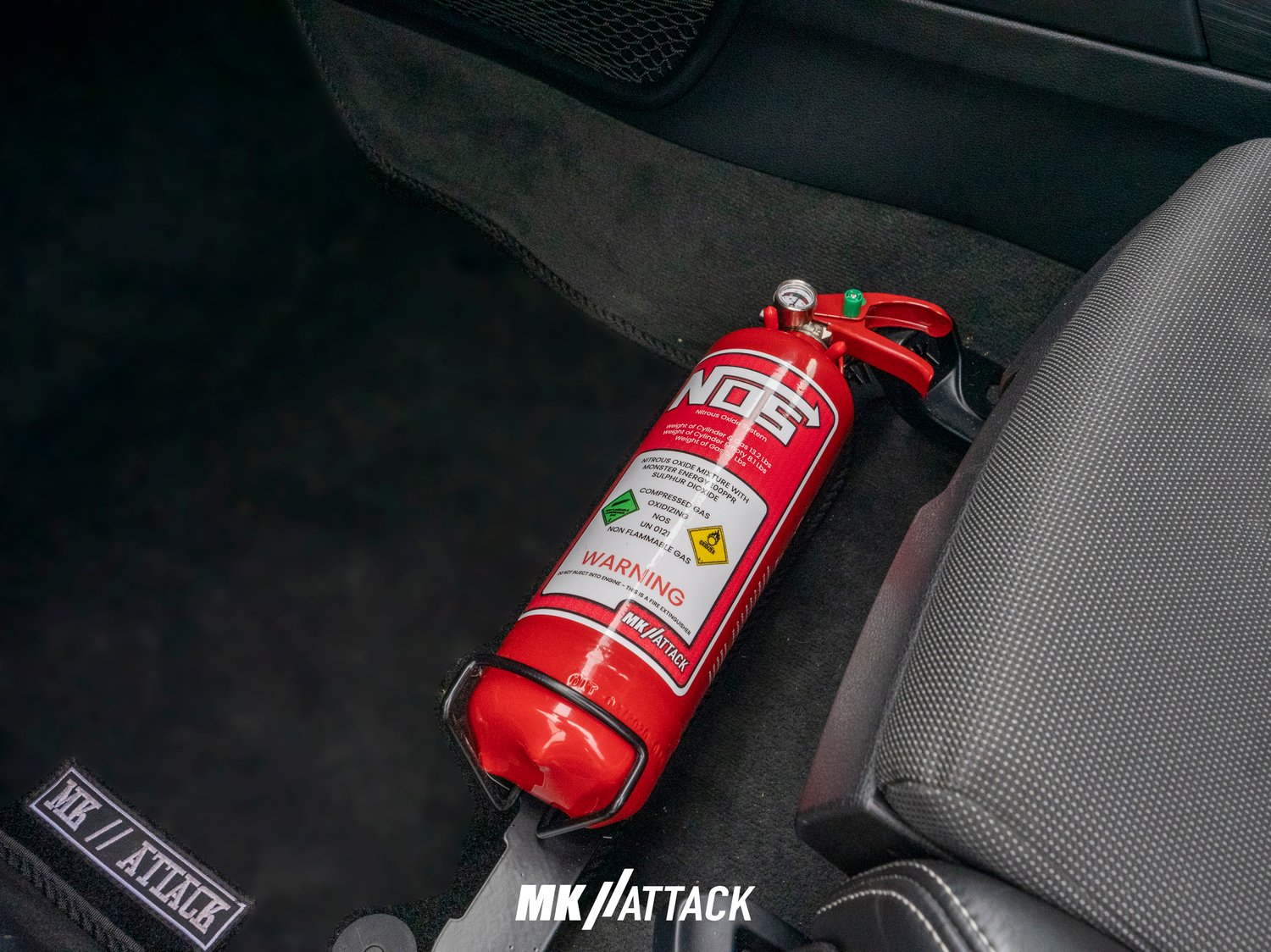 Nitrous Oxide Fire Extinguisher Sticker MK ATTACK