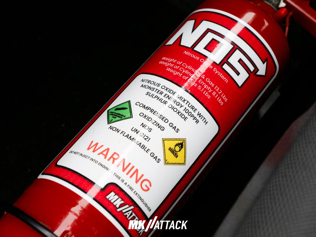Nitrous Oxide Fire Extinguisher Sticker MK ATTACK