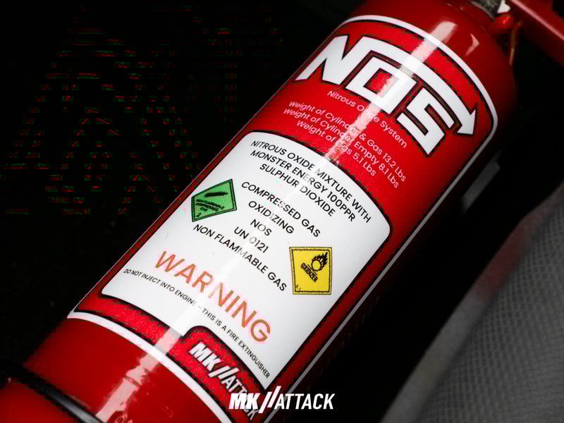 Nitrous Oxide Fire Extinguisher Sticker MK ATTACK