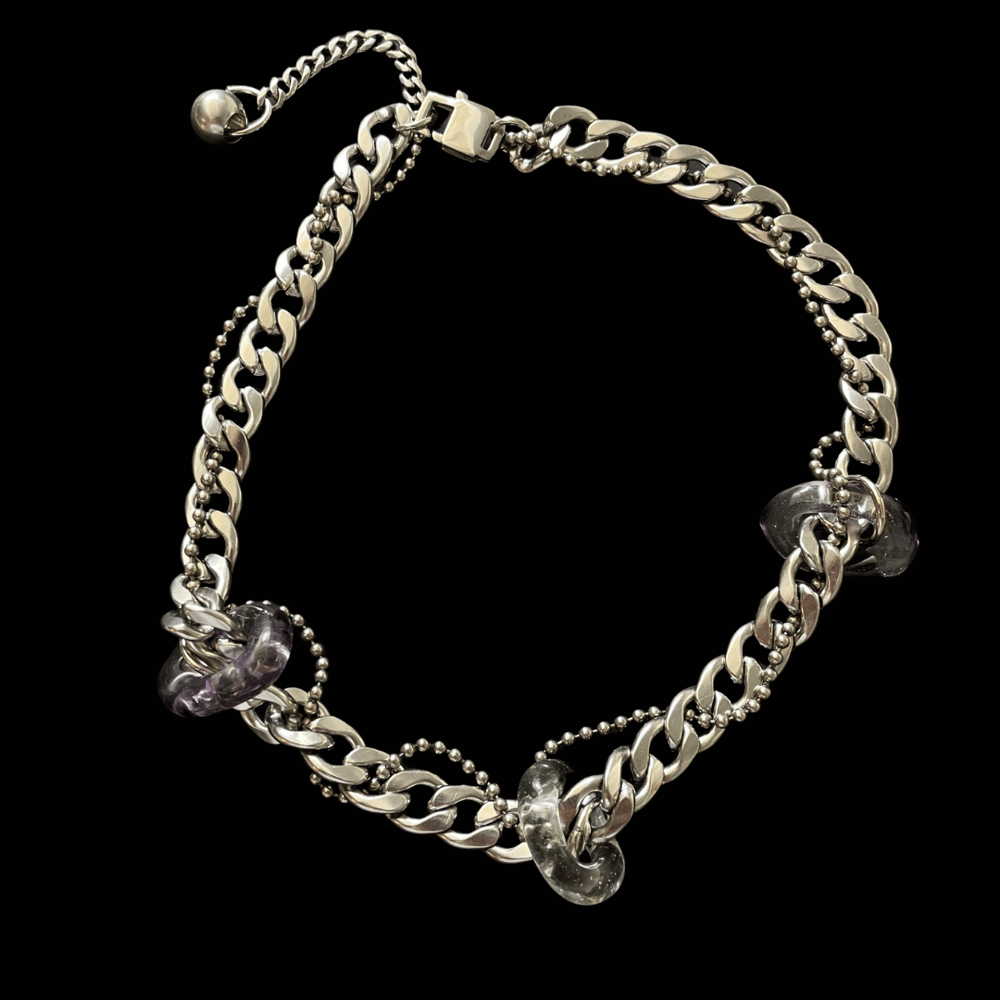 chunky transparent purple