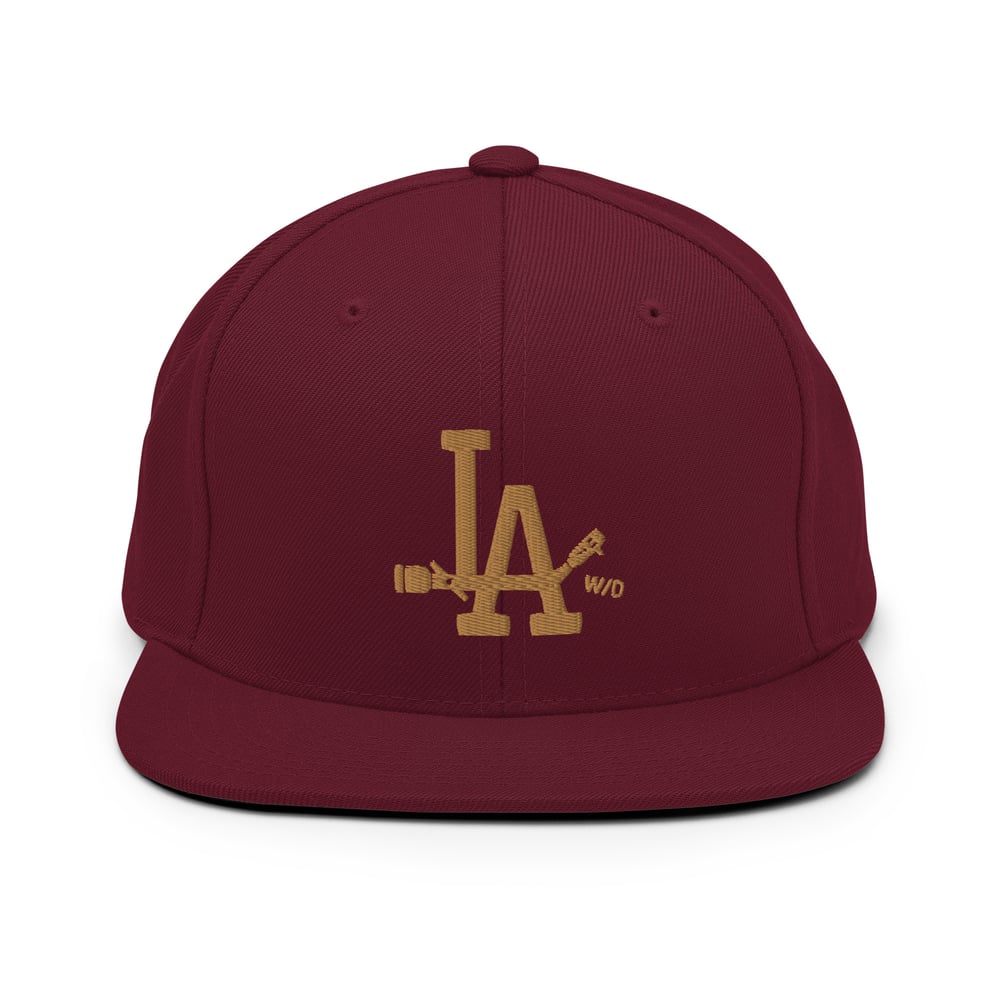Image of LA/DJ Snapback (crimson)