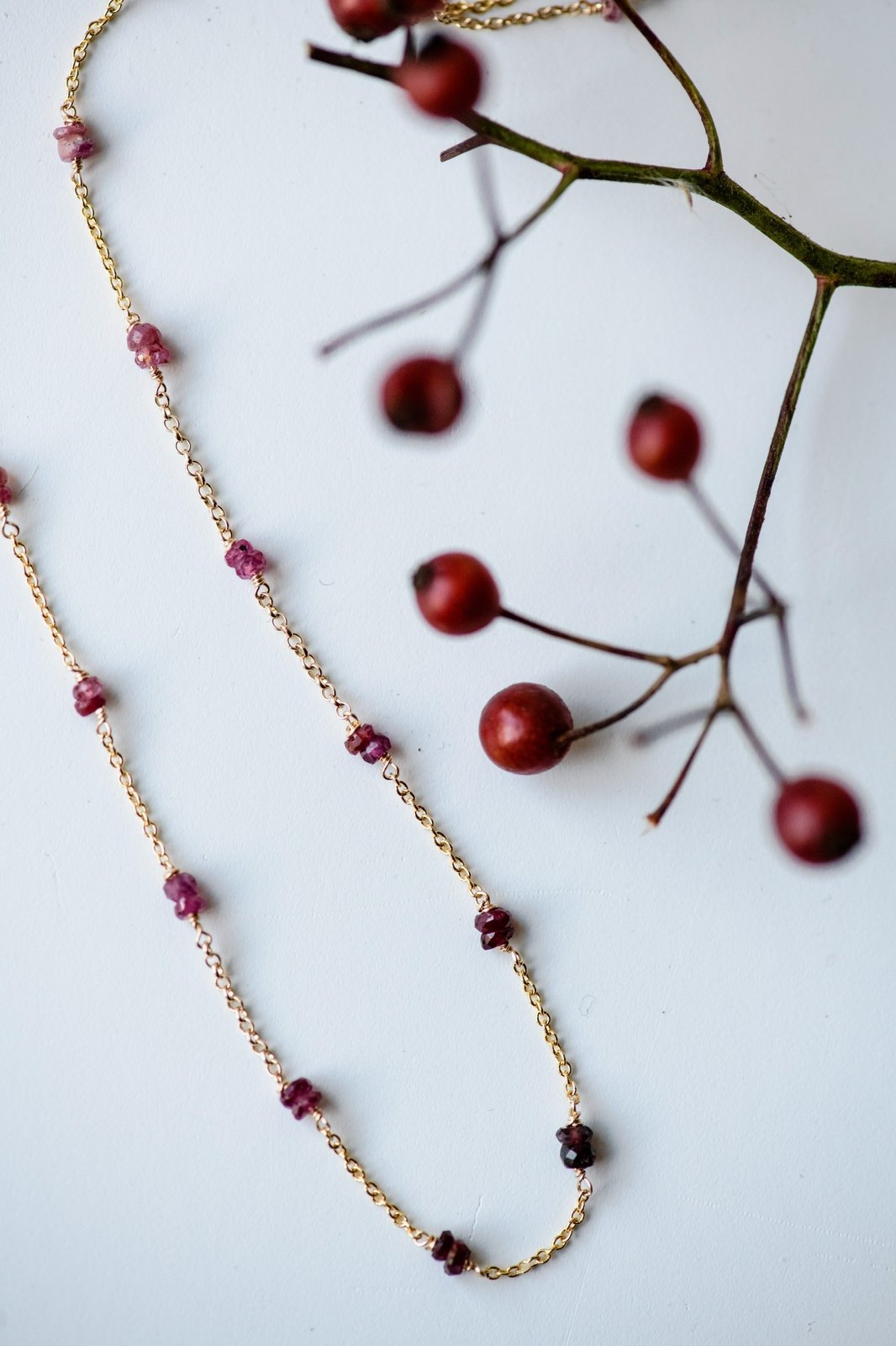 ruby stone chain