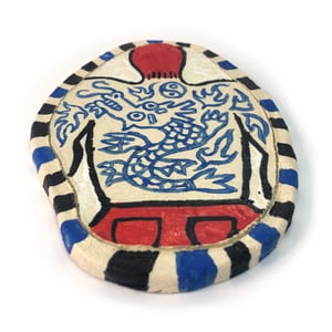 Image of Dragon backpiece ceramic sculpture