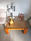 MESA DE CENTRO DE MADERA CON REJILLA, AÑOS 70