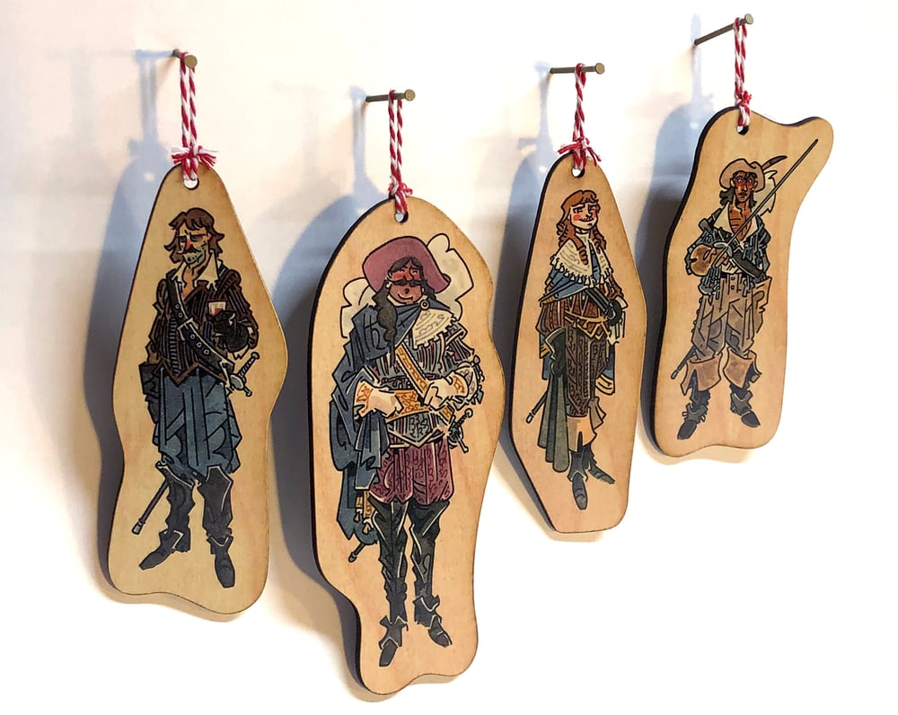 Image of Three Musketeers Holiday Ornament Set