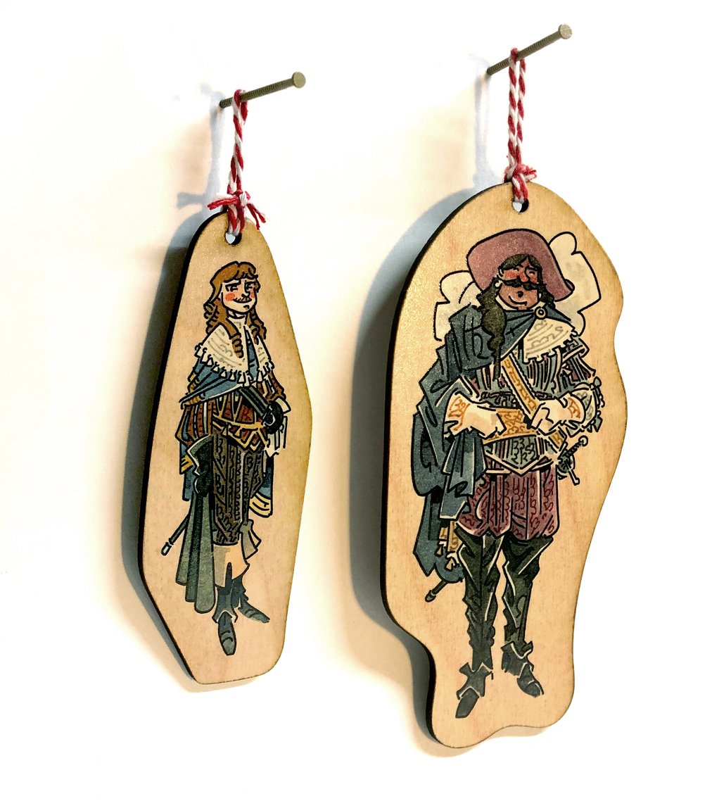 Image of Three Musketeers Holiday Ornament Set