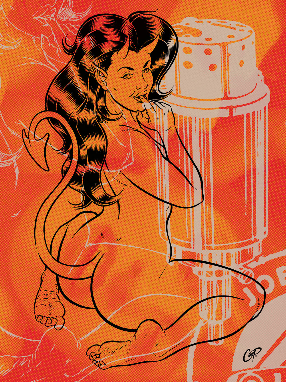 Image of COY DEVIL GIRL Silkscreen Print