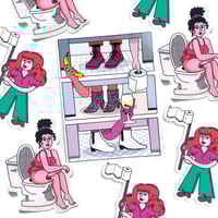 Image 1 of Bathroom Ladies stickers