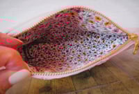 Image 3 of Pretty Pink Canvas Cosmetic Bag
