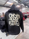ONLY TOYZ RETIRE HOODIE BLACK  with Cream Letters 