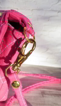 Image 4 of Small Cobblestone Wallet in Hot Pink