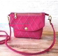 Image 2 of Small Cobblestone Wallet in Hot Pink