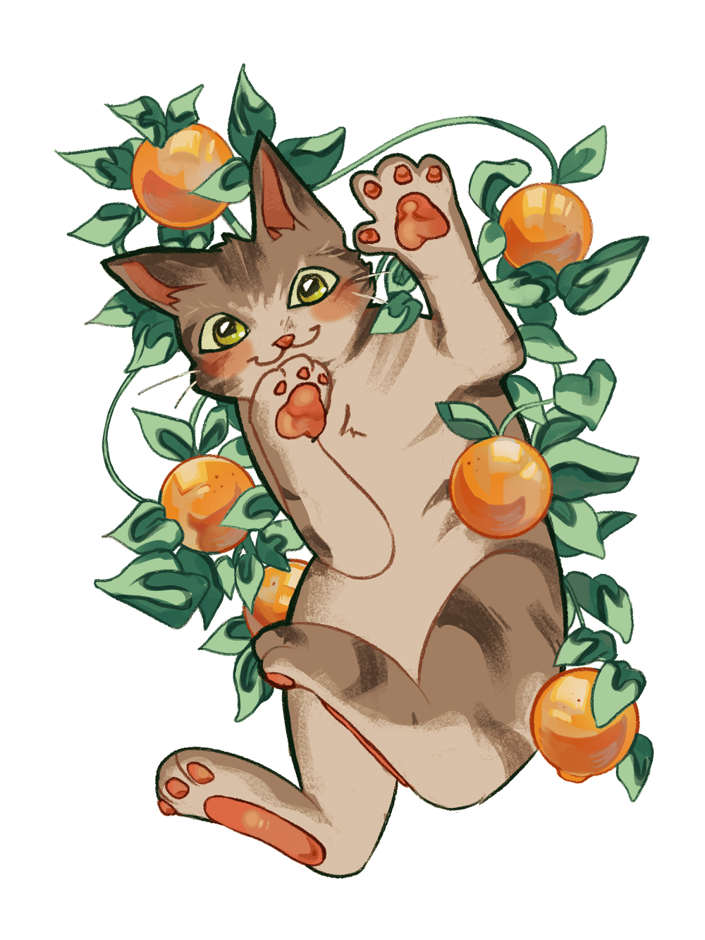 Image of Tangerine Kitty! (Grey)