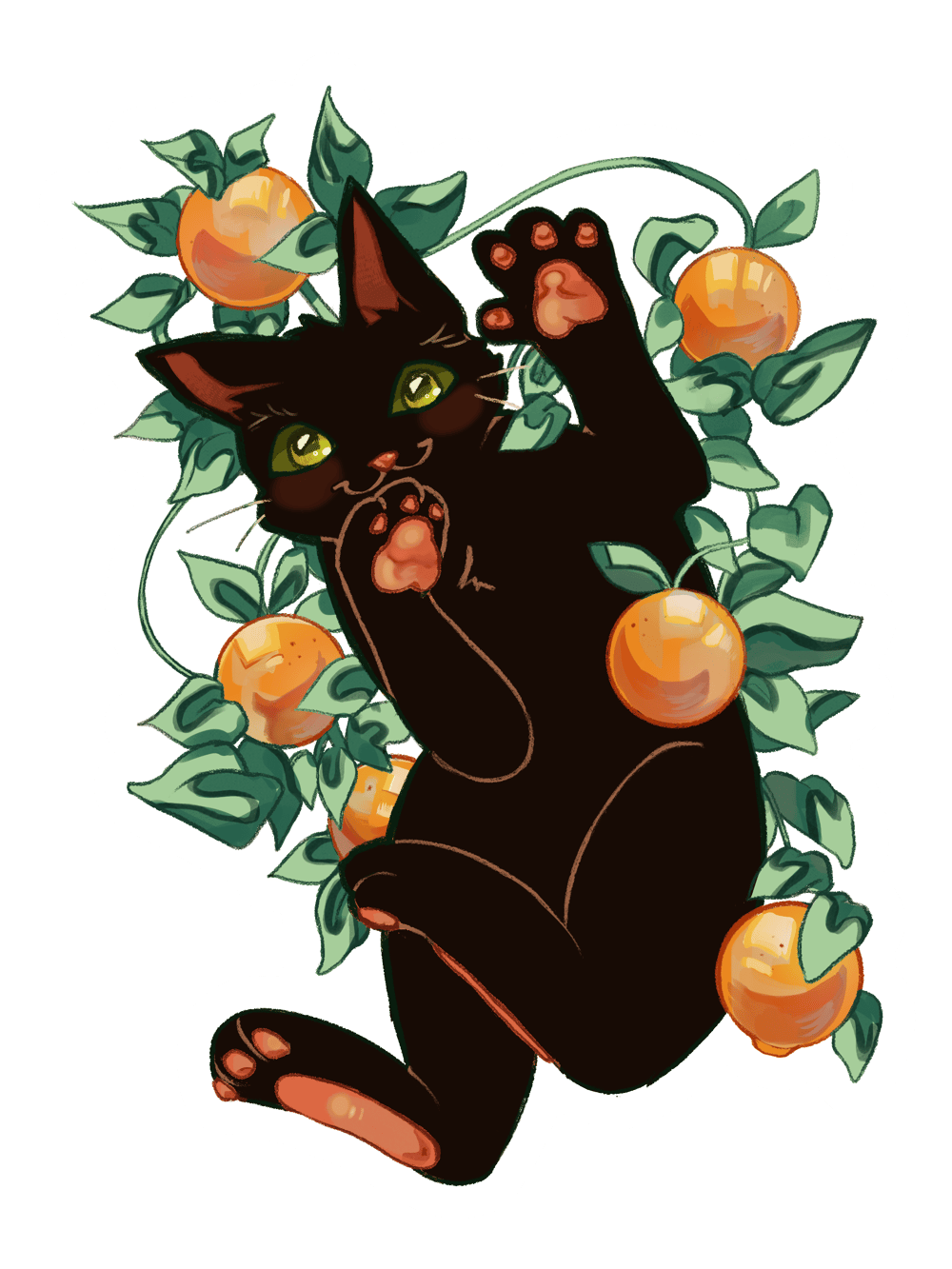 Image of Tangerine Kitty! (Black)
