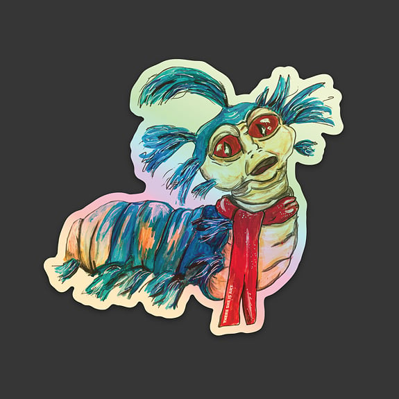 Image of Just a Worm - Halo Sticker
