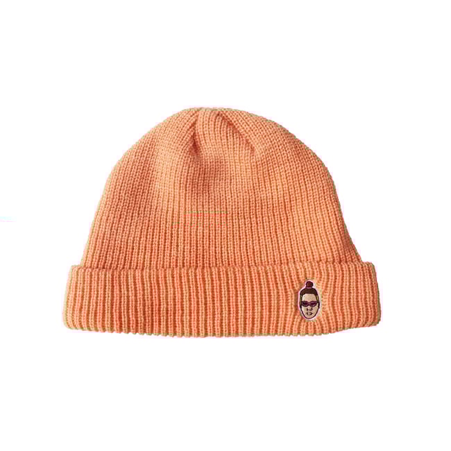 Hüntz Chop Beanie - Peach-Orange Ribbed