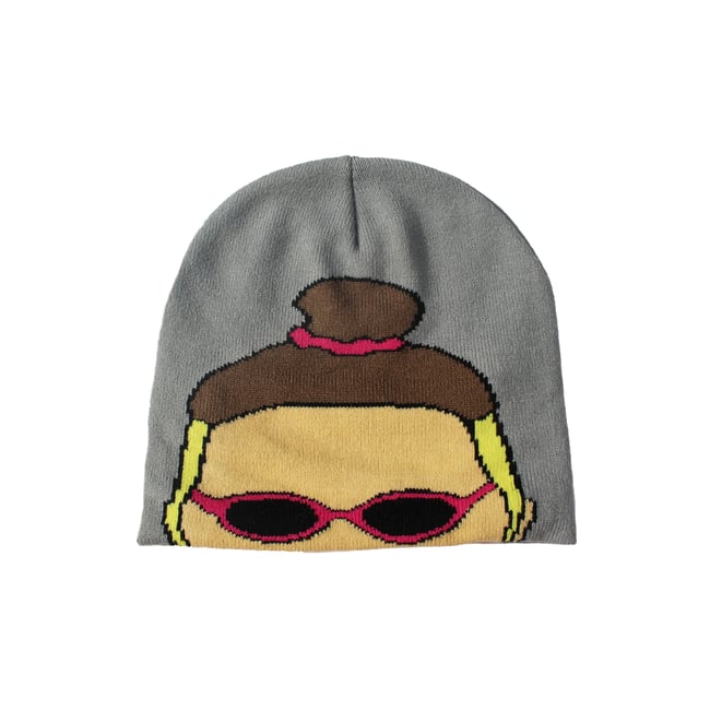 Hüntz Chop Skully Beanie - Grey Logo