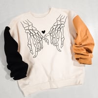 Skelly heart sweatshirt 