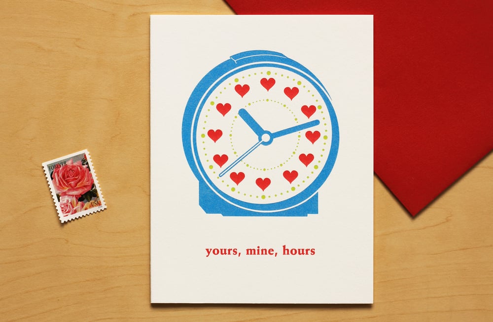 Image of Time for Love / Clock with Hearts Card