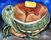 Canvas Print / "Turtle with a Pancake on Its Back" from Original Dan Lacey Painting