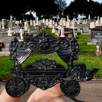 Image 3 of Funeral Procession - Victorian Hearse Carriage 3D Enamel Pin