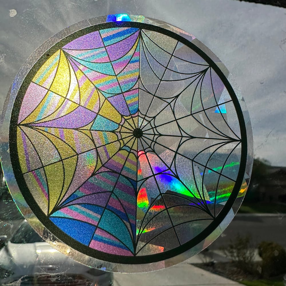 Image of Wednesday Rainbow Prism Suncatcher Sticker 