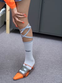 Image 3 of Pointed Transparent TPU Slipper Heels "Orange Oocyte"