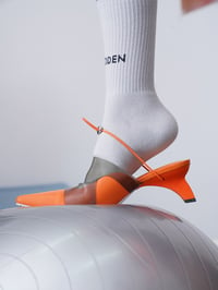 Image 4 of Pointed Transparent TPU Slipper Heels "Orange Oocyte"