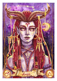 Image 2 of Aries Zodiac Art Print