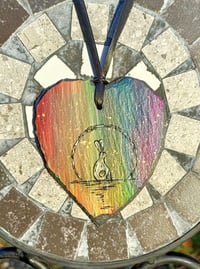 Image 4 of Moon bunny on slate heart