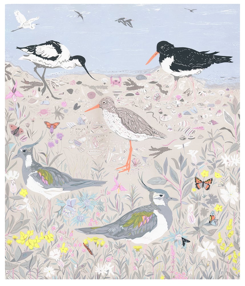 Image of Shorebirds screenprint