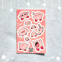 Image 1 of Kirb Doodle Vinyl Sticker Sheet