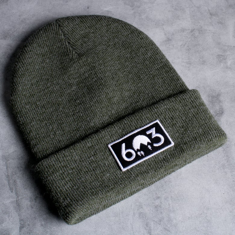 Image of 603 Green winter beanie
