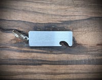 Rectangle keychain blank with bottle opener hook