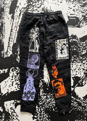 Image of COLLAGE SWEATPANTS #4 (BLACK CAMO)
