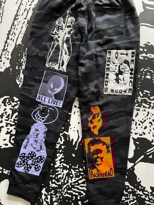 Image of COLLAGE SWEATPANTS #4 (BLACK CAMO)