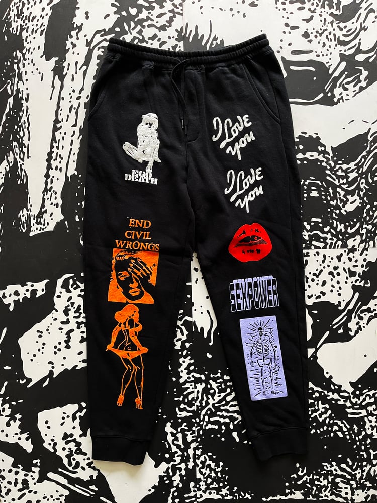 Image of COLLAGE SWEATPANTS #4 (BLACK)