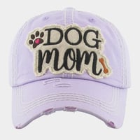 Image 1 of DOG MOM Embroidered Dog Lover Adjustable Baseball Cap, Animal Lover Hat, Gift for Her