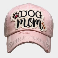Image 2 of DOG MOM Embroidered Dog Lover Adjustable Baseball Cap, Animal Lover Hat, Gift for Her