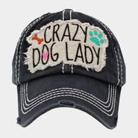 Image 3 of CRAZY DOG LADY Adjustable Distressed Denim Baseball Cap, Animal Lover Hat, Gift for Mom