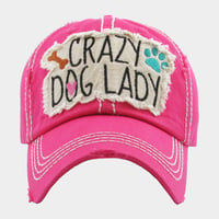 Image 4 of CRAZY DOG LADY Adjustable Distressed Denim Baseball Cap, Animal Lover Hat, Gift for Mom