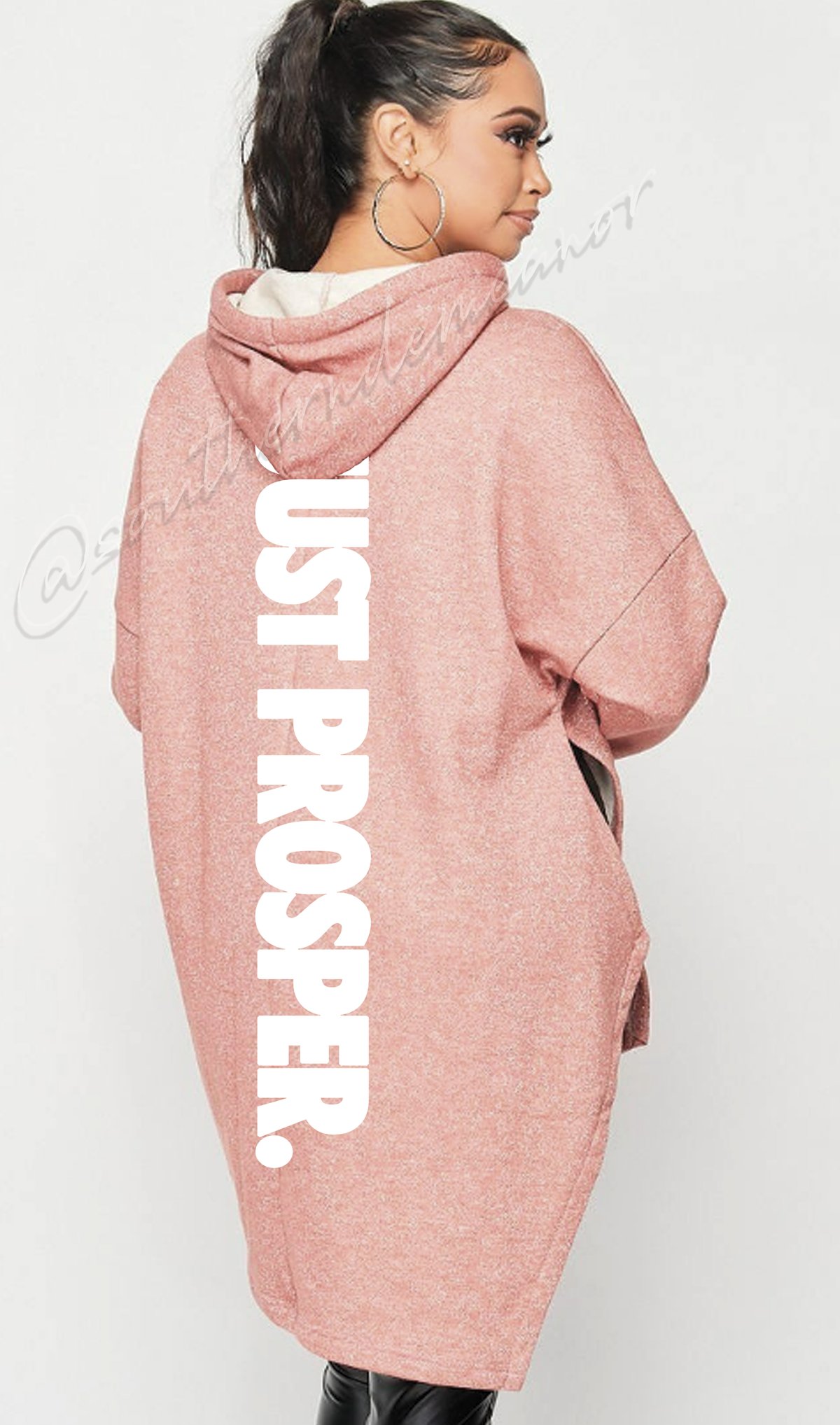"Just Prosper" Hooded Bling Sweater