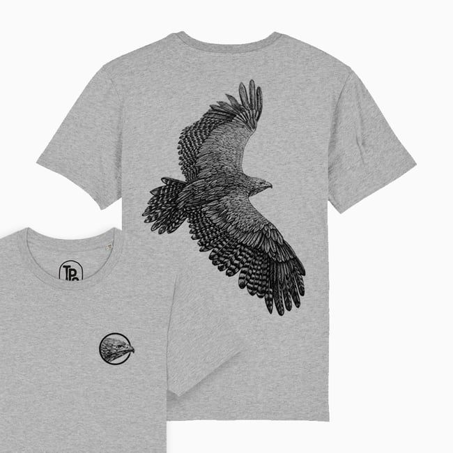 Eagle Back Print T-Shirt Organic Cotton