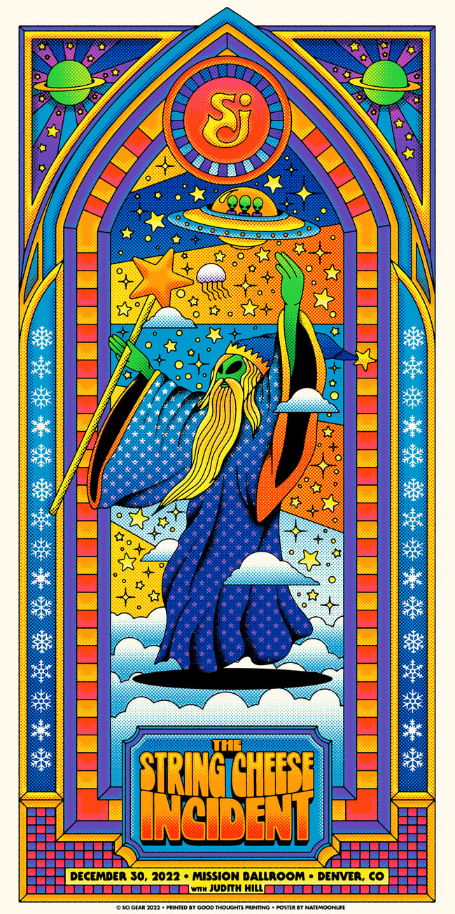 String Cheese Incident • NYE 2022 • 12"x24" Gonz Art