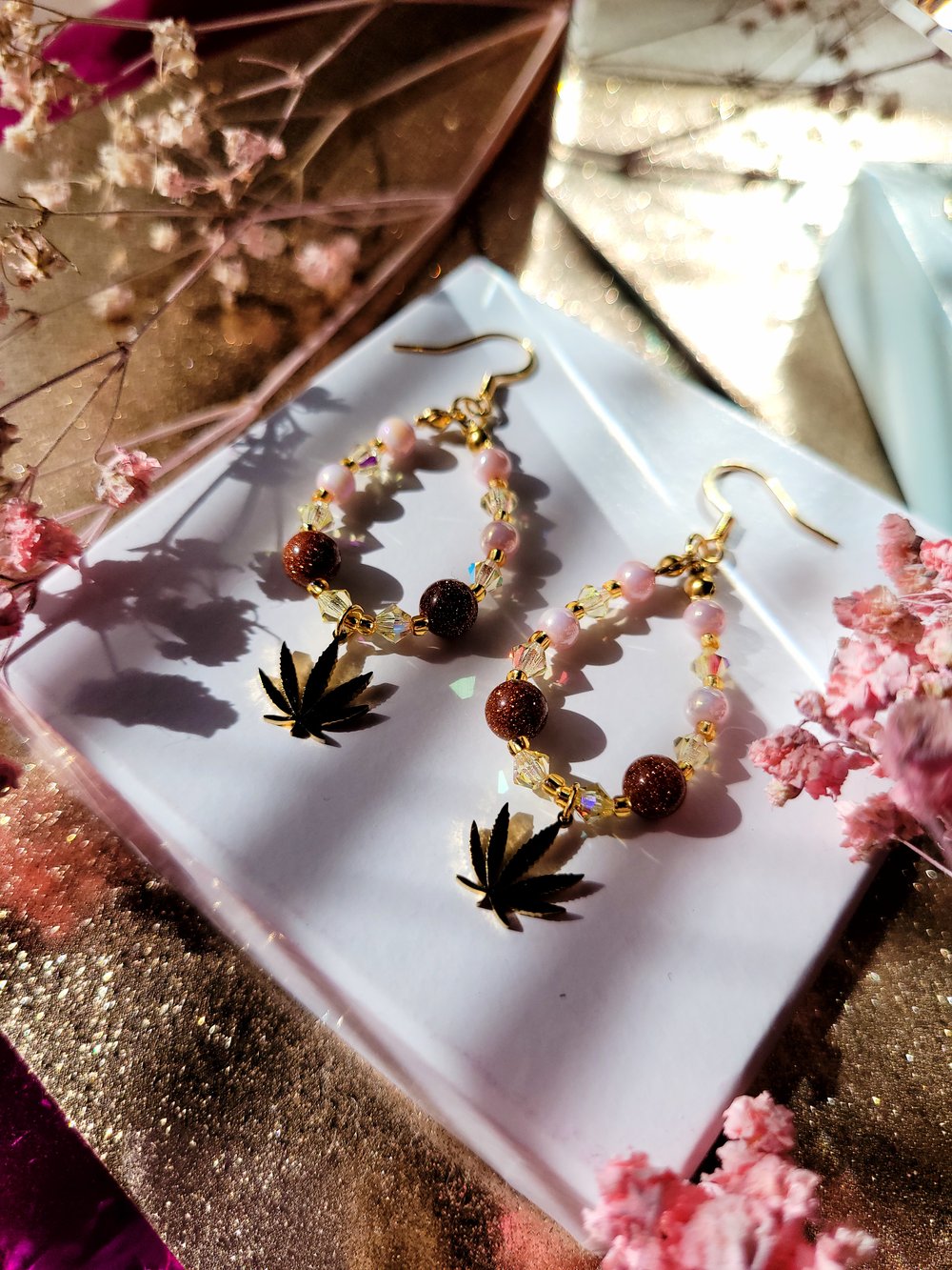 Image of "Pinking Kush" Earrings 