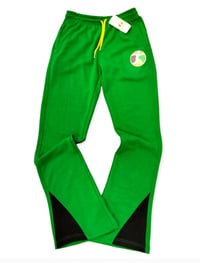Image 1 of GREEN/NAVY WIDE LEG JOGGER 