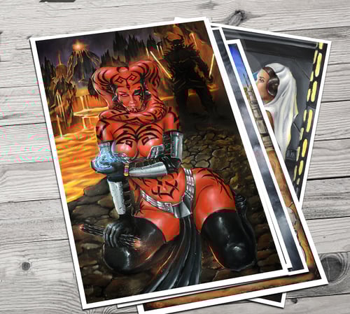 Image of Darth Talon by Jeremy Worst Acrylic Painting Star Wars wall decor artwork Poster Canvas