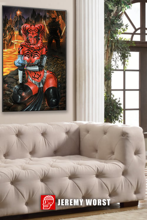 Image of Darth Talon by Jeremy Worst Acrylic Painting Star Wars wall decor artwork Poster Canvas