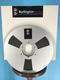 Image 1 of Burlington Recording 1/4" x 3600' Longer Length MASTER Reel To Reel Tape 12" NAB Metal Reel 1.5 Mil